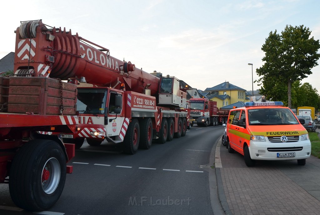 Kran drohte umzustuerzen Koeln Porz Zuendorf Hauptstr P057.JPG - Miklos Laubert